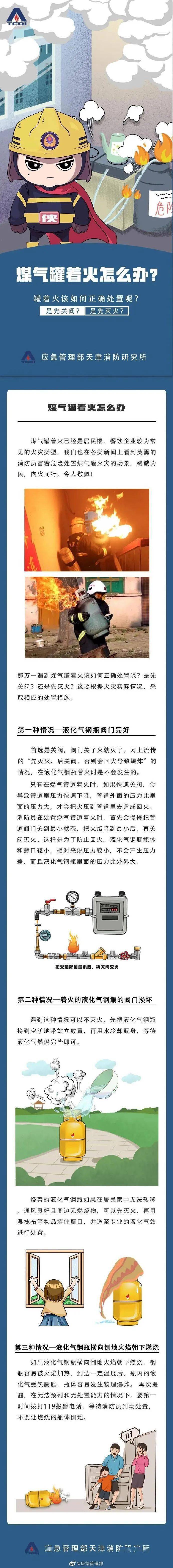 如果煤气罐着火怎么办