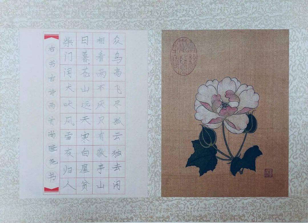(左)书画毫社学员 尚睦尧作品(右)书画毫社学员 王柯诺作品(左)书画毫