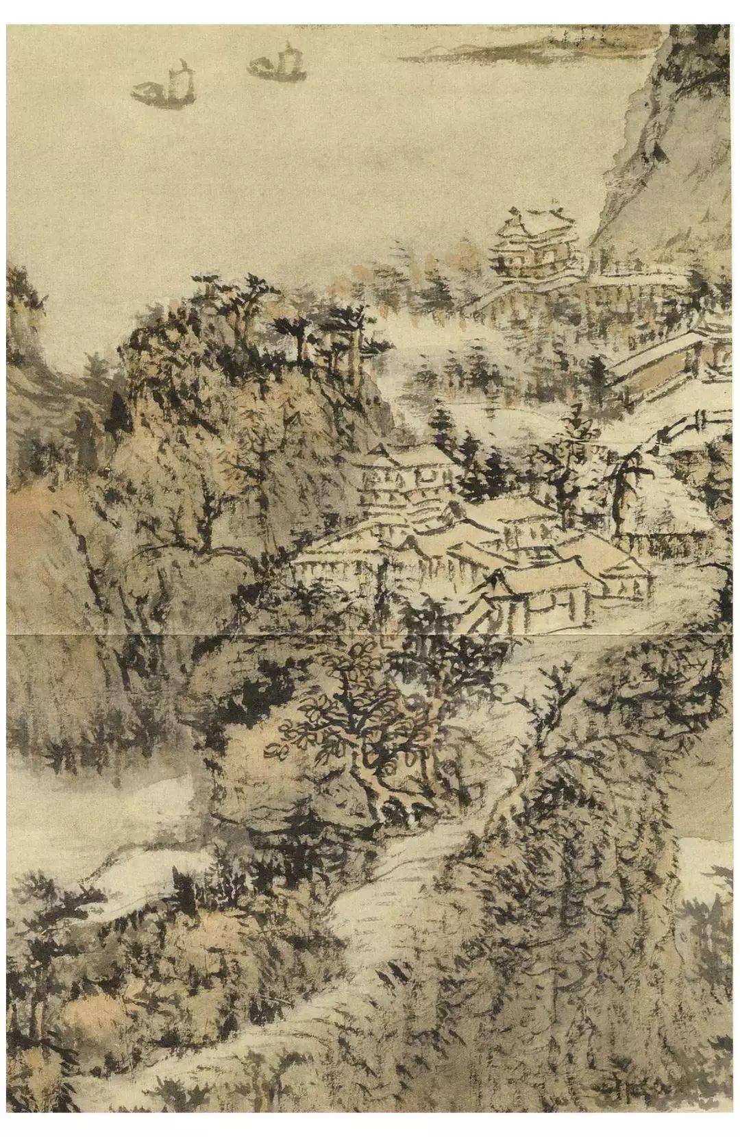 髡残山水画，笔墨高古_生活_画僧_石溪