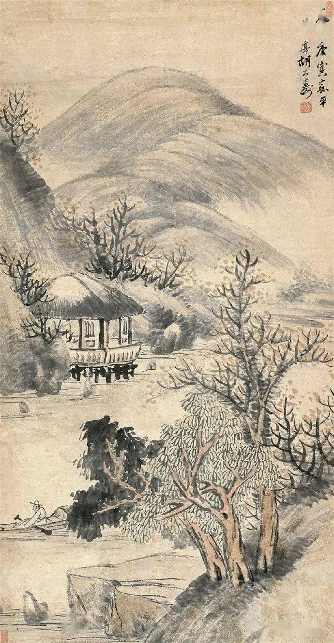 名品视界胡公寿的山水画欣赏