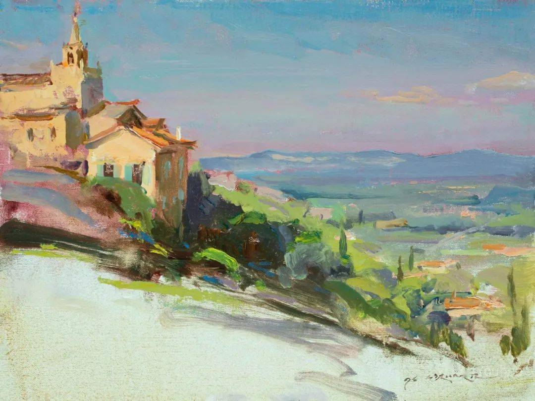 美国画家丹尼尔格哈茨的风景油画松散而又深思熟虑一点也不浮夸