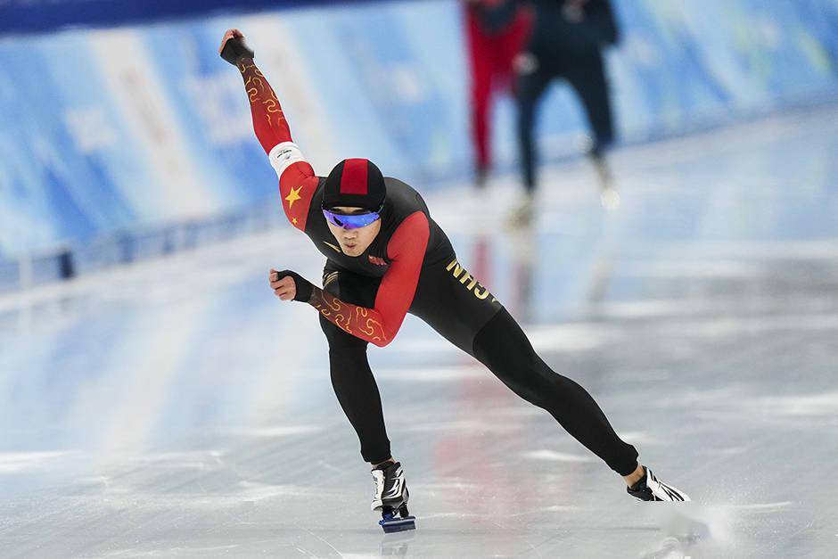 图片|速度滑冰——男子500米决赛：中国选手高亭宇夺冠