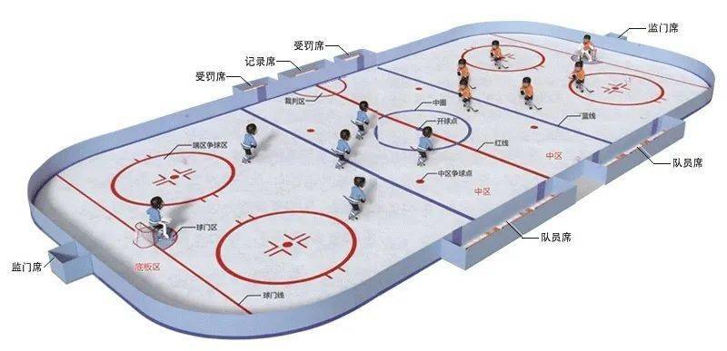 冰球场地尺寸标准图片