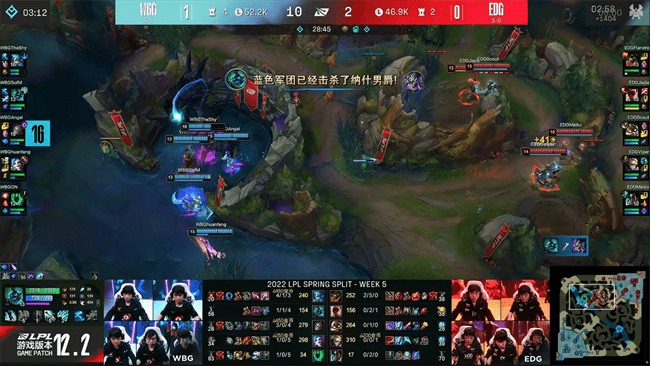 人马|LOL-LPL：TheShy格温无情乱剪撕裂敌阵，EDG 0-2不敌WBG遭遇首败