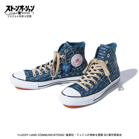 帆布鞋 模玩周边：CONVERSE×《JoJo的奇妙冒险 石之海》空条徐伦帆布鞋