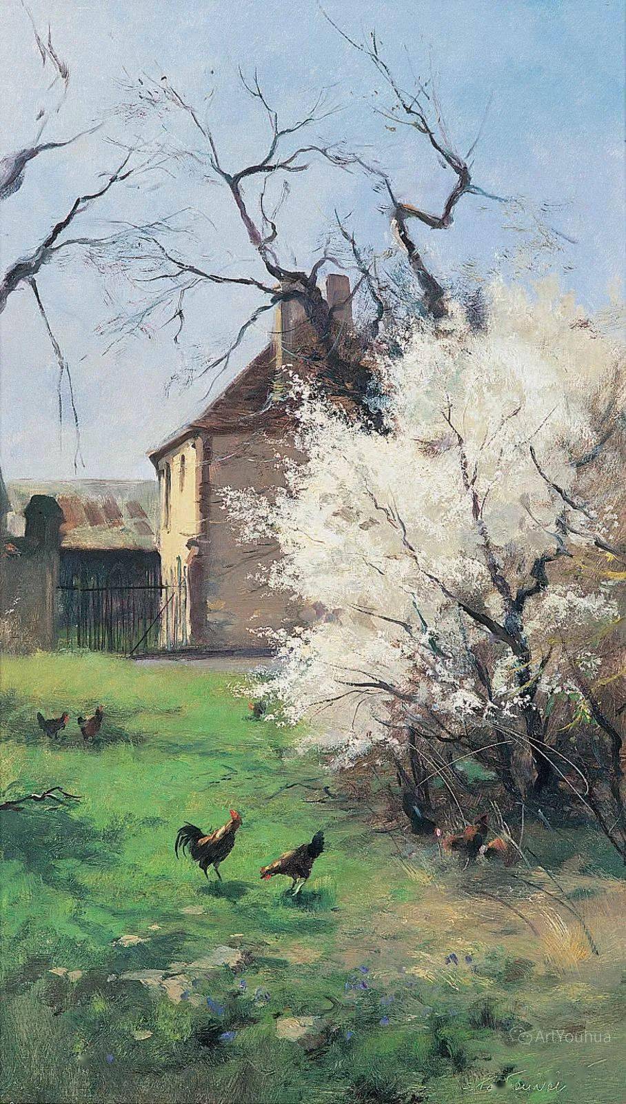 长竖构图风景油画,俄罗斯画家谢尔盖·图图诺夫作品_serguei_里科夫