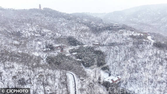 雪景|山东荣成：雪润伟德山