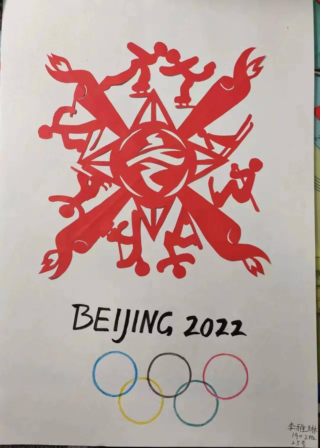 2022冬奥会剪纸教程图片