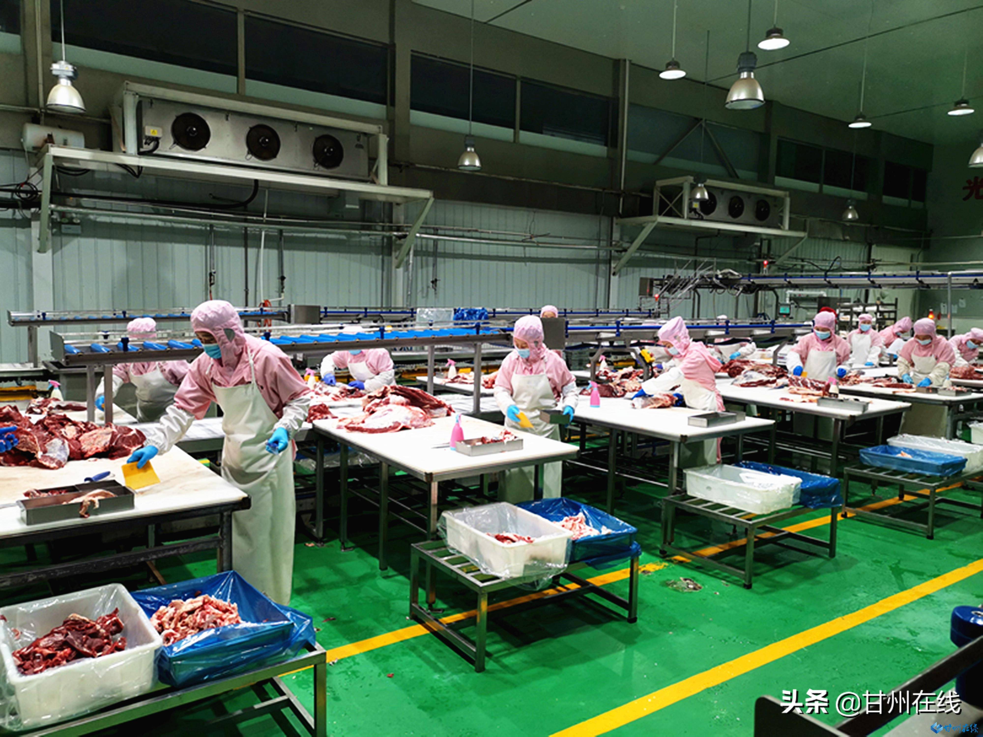 在分割车间里,工人们熟练地将牛肉按照不同的部位进行精准分割,公司