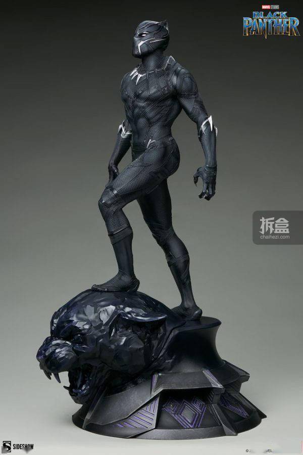 标志性SIDESHOW 1/4 MARVEL 漫威 BLACK PANTHER黑豹 电影GK雕像