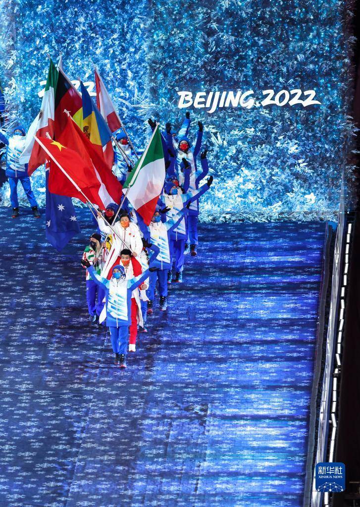 2022冬奥会运动员进场图片