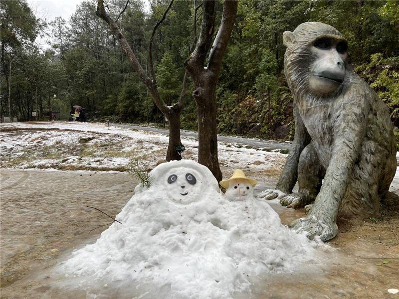 市民|广西：“南国仙山”变雪山