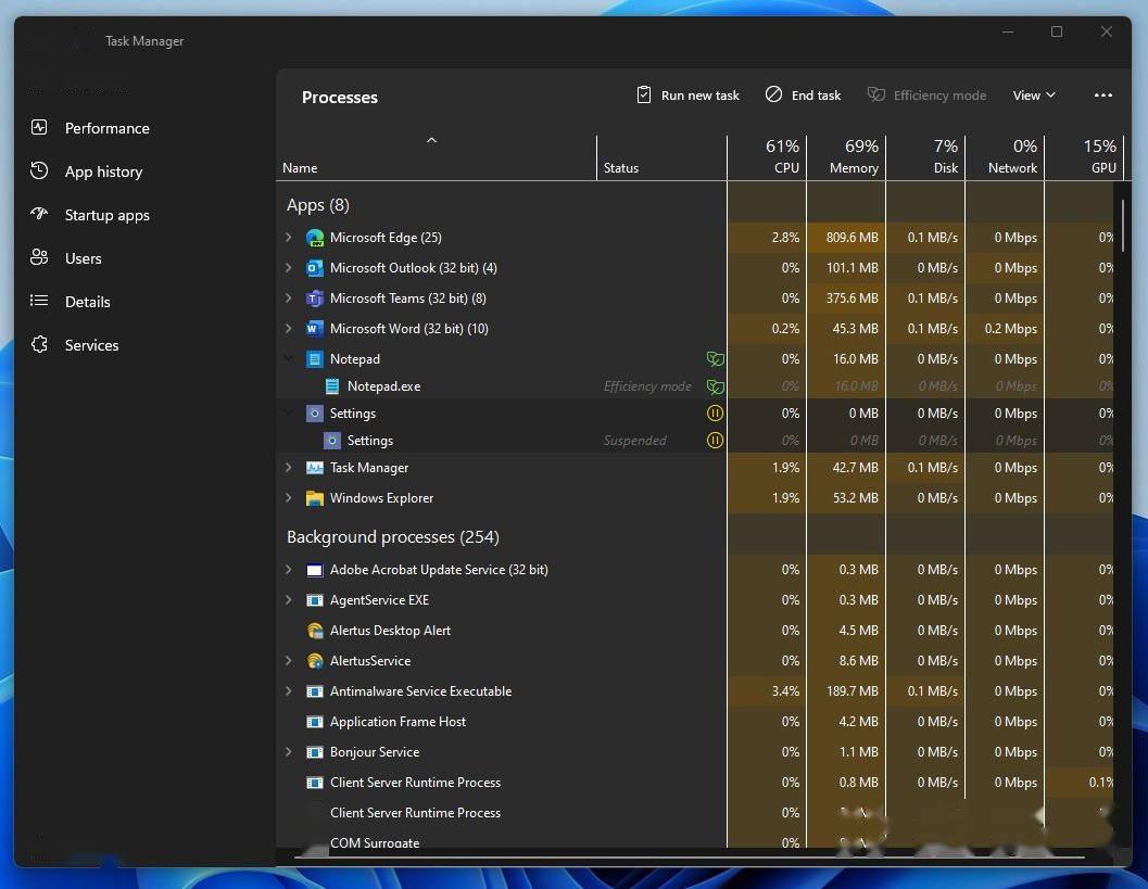 优先级|微软Win11全新任务管理器性能效率模式细节曝光