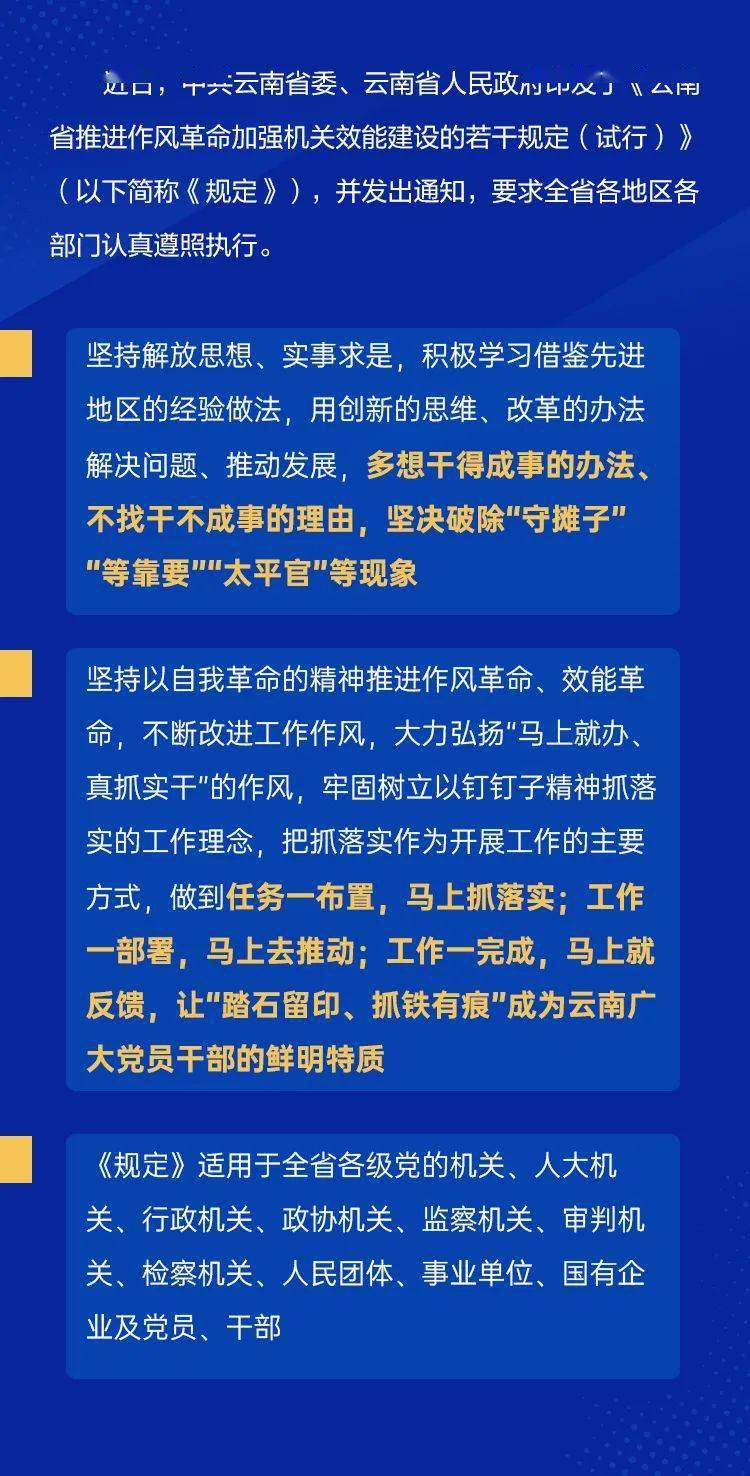 印发效能建设的若干规定(试行《云南省推进作风革命加强机关