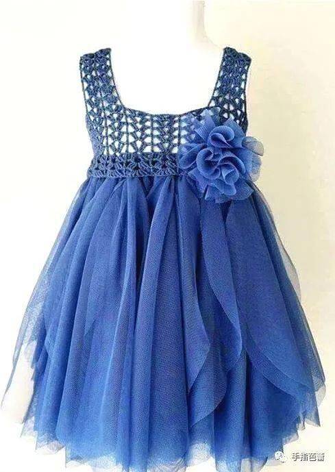 钩织与布的结合美极了童裙篇