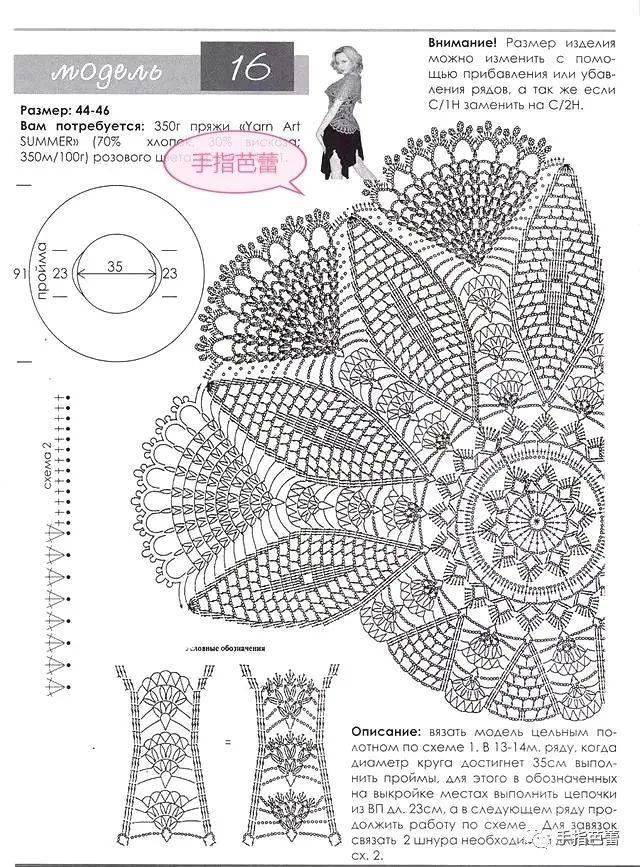 手工钩针桌布图解图片