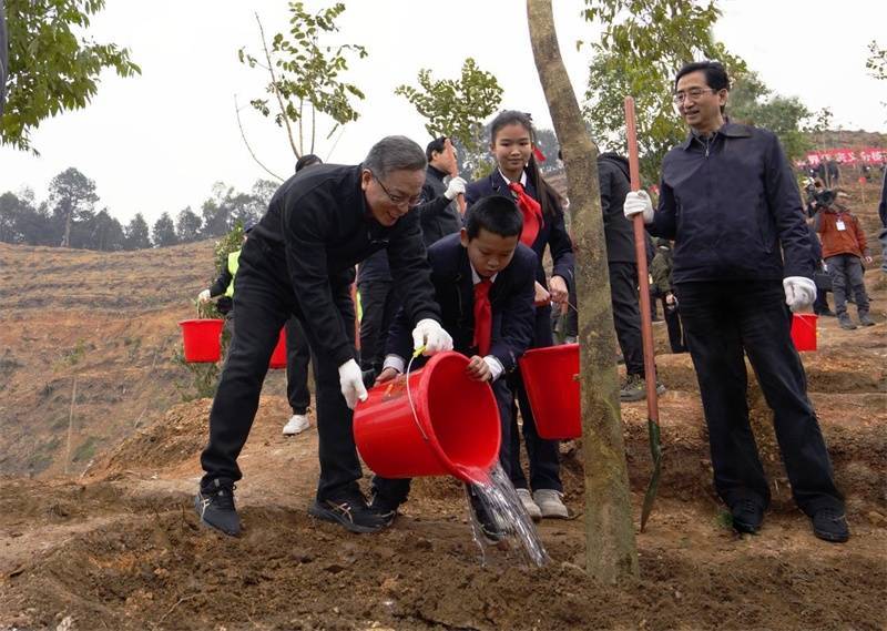 琦竣|南宁各界代表参与义务植树活动