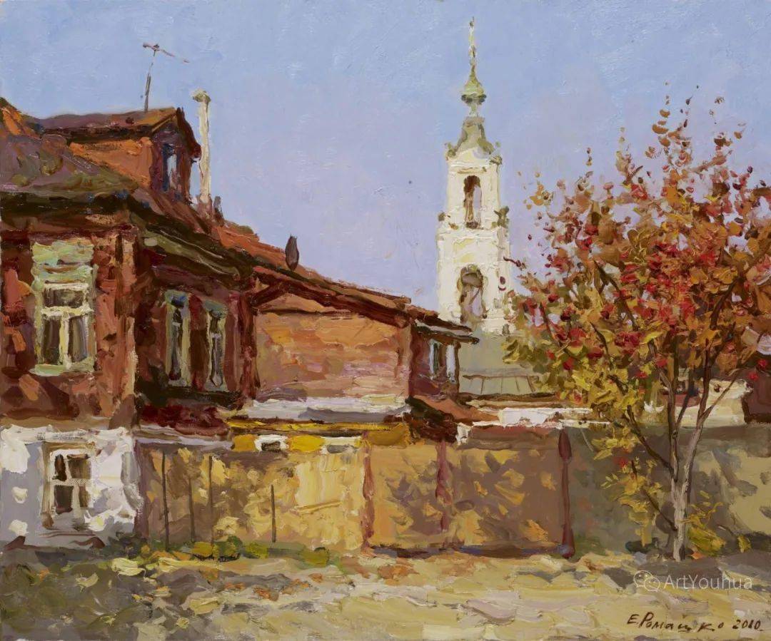 俄罗斯功勋艺术家叶夫根尼维克多罗维奇罗马什科风景油画作品欣赏