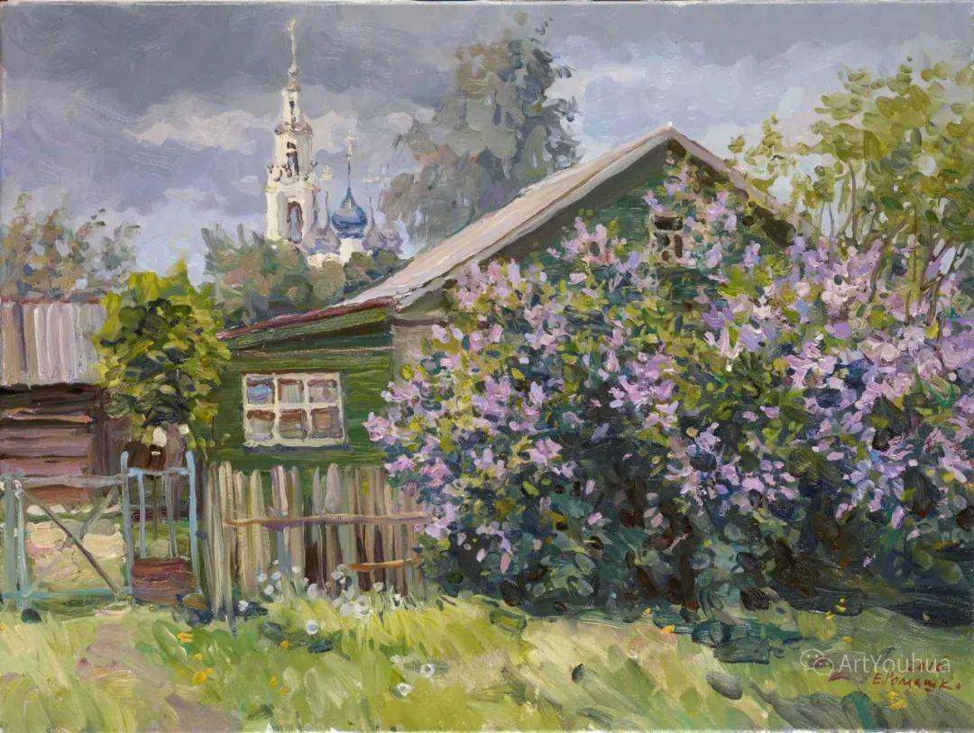 俄罗斯功勋艺术家叶夫根尼维克多罗维奇罗马什科风景油画作品欣赏