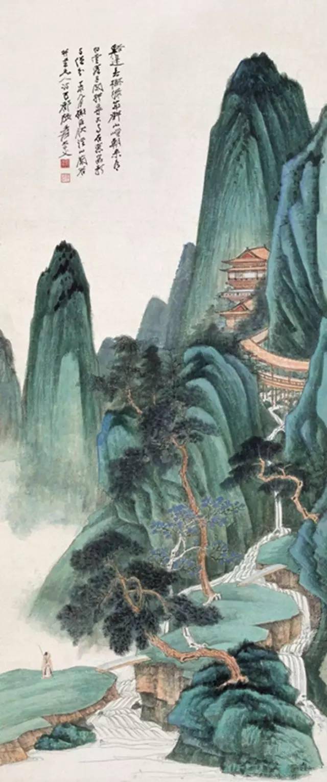 张大千最美的60幅青绿山水！目瞪口呆_王维_艺术_峨眉