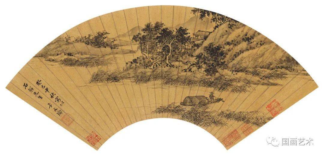 分享一组明清名家山水扇面赏心悦目