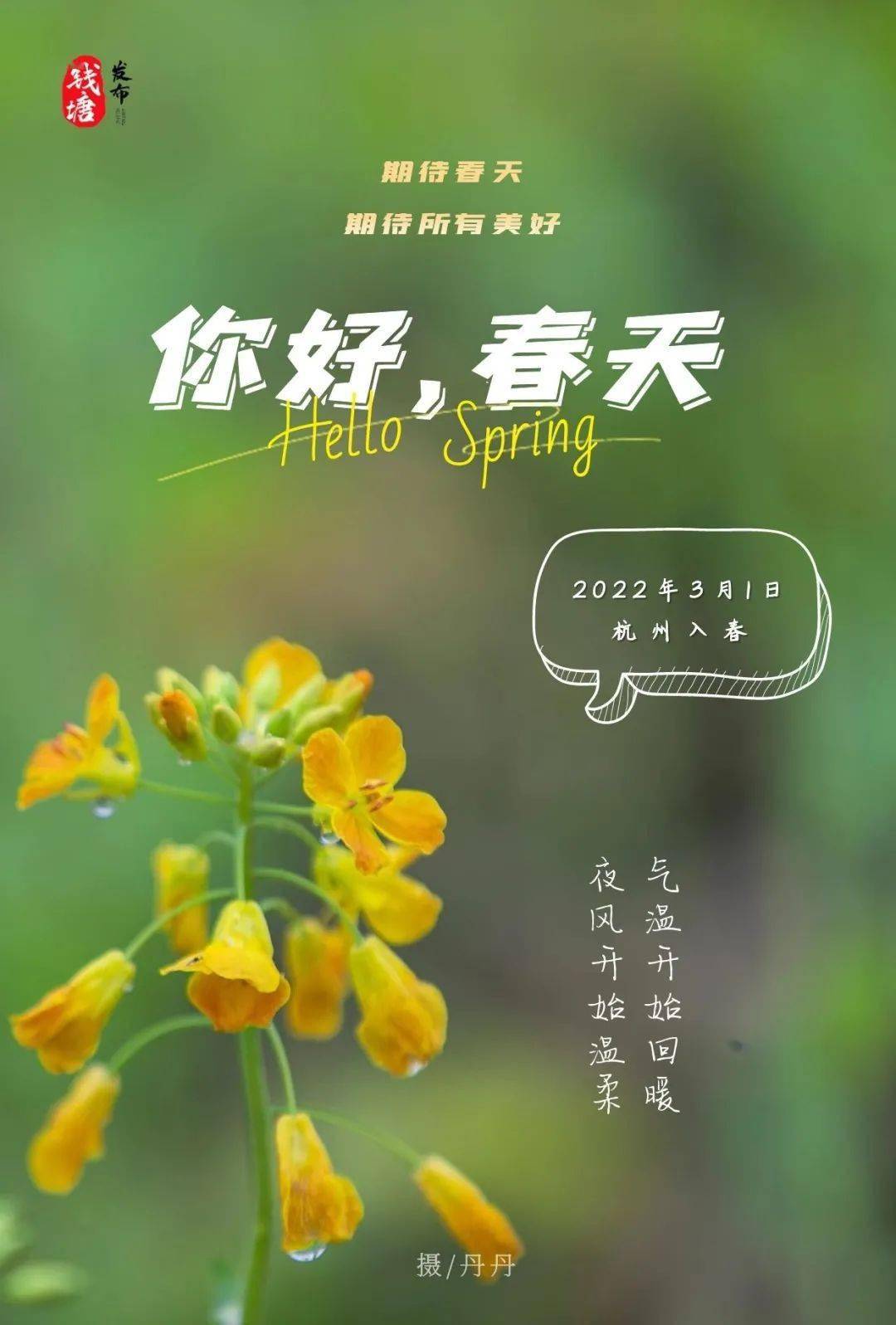 官宣钱塘今日入春