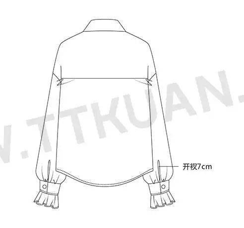 公众 180款-衬衫款式图大全！【服装平面款式图线稿】