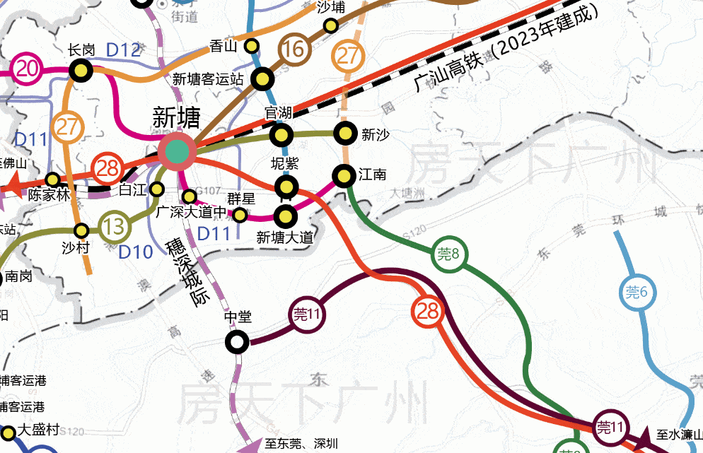 增城地铁线路图图片