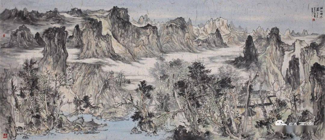 【5a迎春】张贤中国画微展_作品_桂林市_山水画