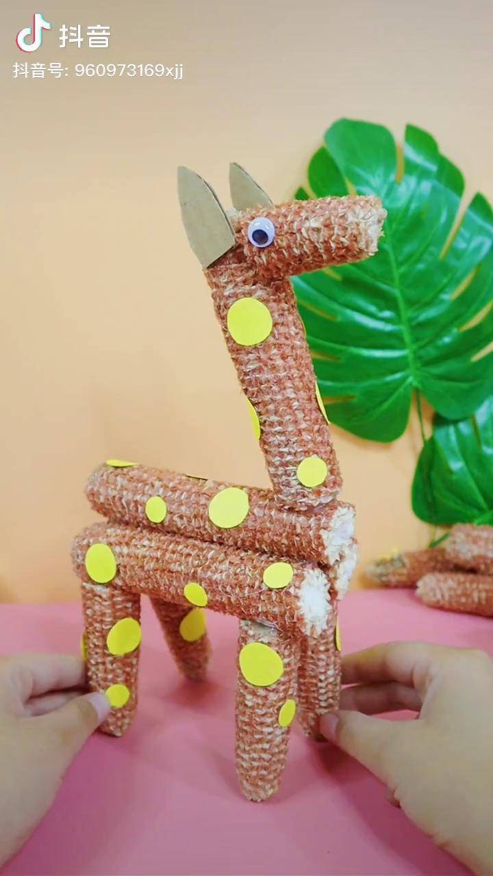 玉米芯手工制作玩具图片