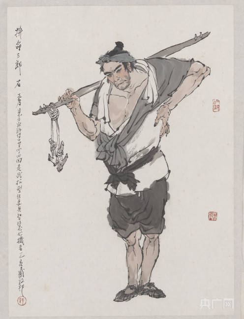 画展|组图 | 国画大师戴敦邦178幅《水浒传》人物造型画稿首次集中亮相