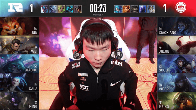 先锋|LOL-LPL：Xiaohu薇古丝夺命愁煞连中四元，RNG鏖战三局2-1力克EDG