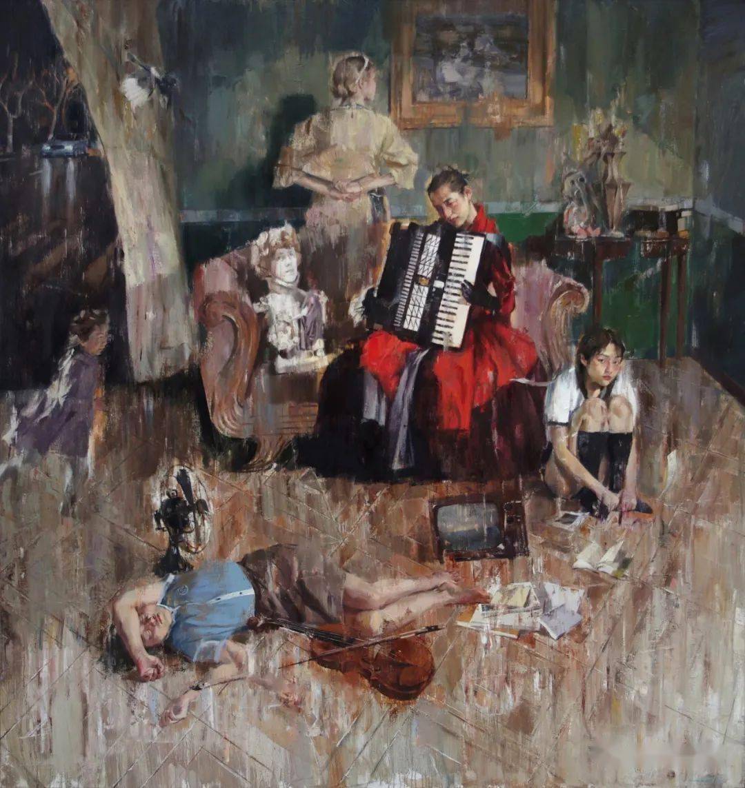 天心美协黄子恺1 幅入选_油画_青年_艺术