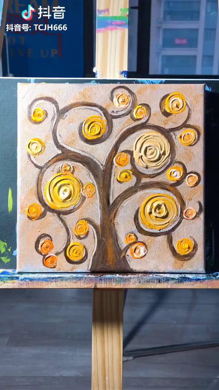 精美的丙烯颜料装饰画色彩丙烯画