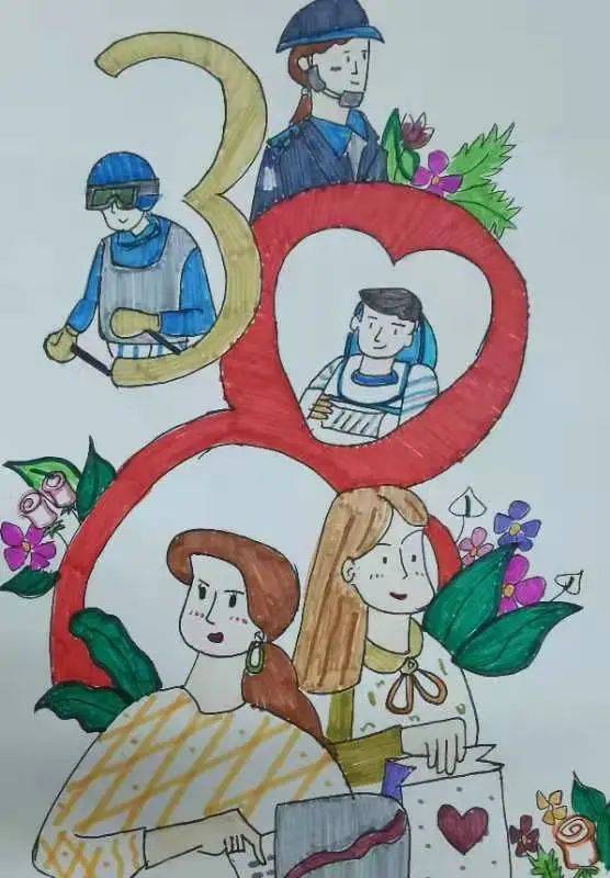 致敬了不起的“她”！看小画师如何描绘最美节日祝福