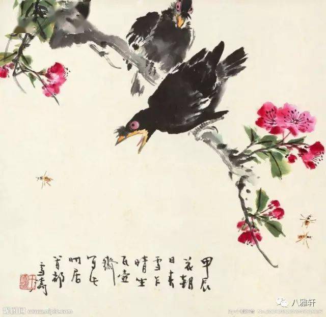 八雅轩丨八雅丹青王雪涛画八哥精彩极啦