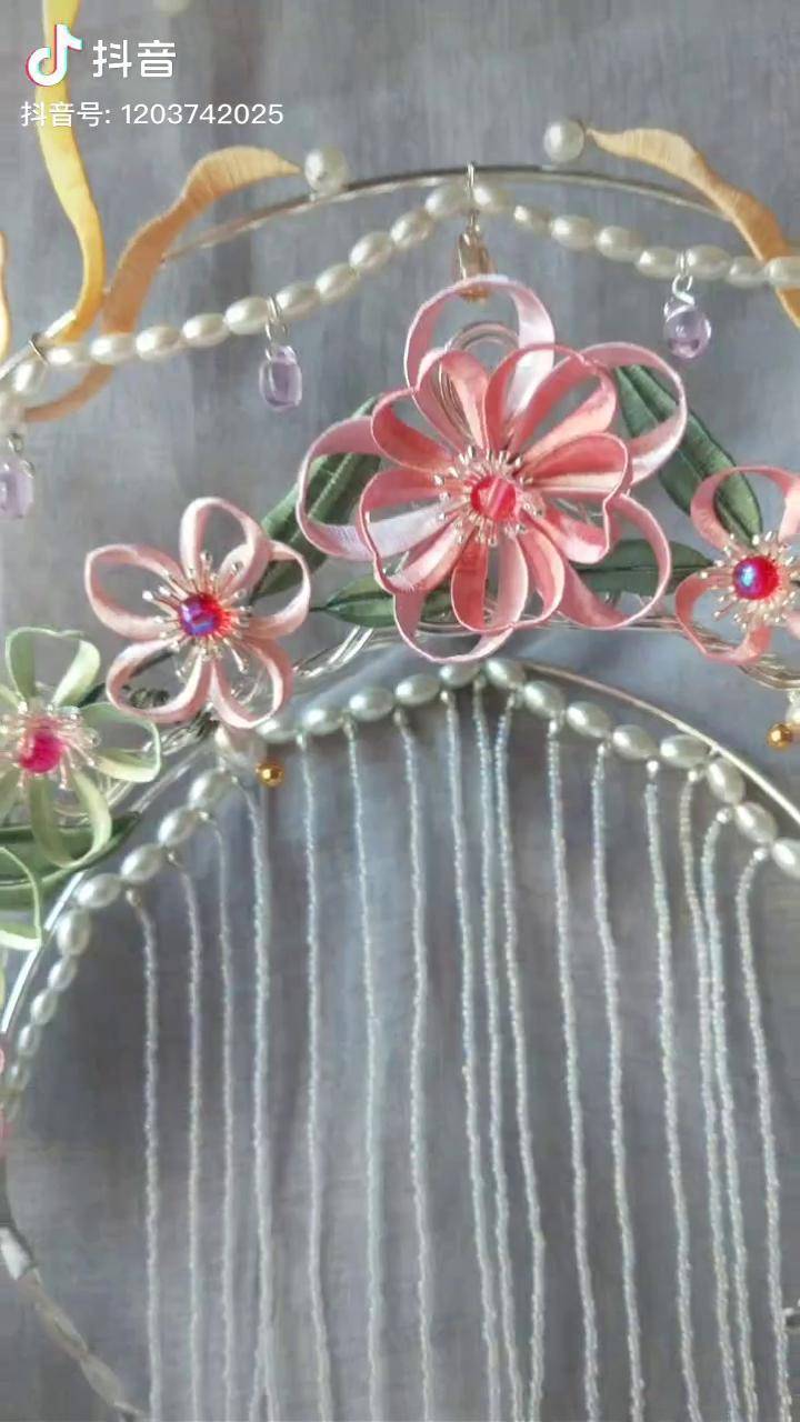 簪娘发簪原创缠花圣母发冠自带后压的缠花圣母发冠