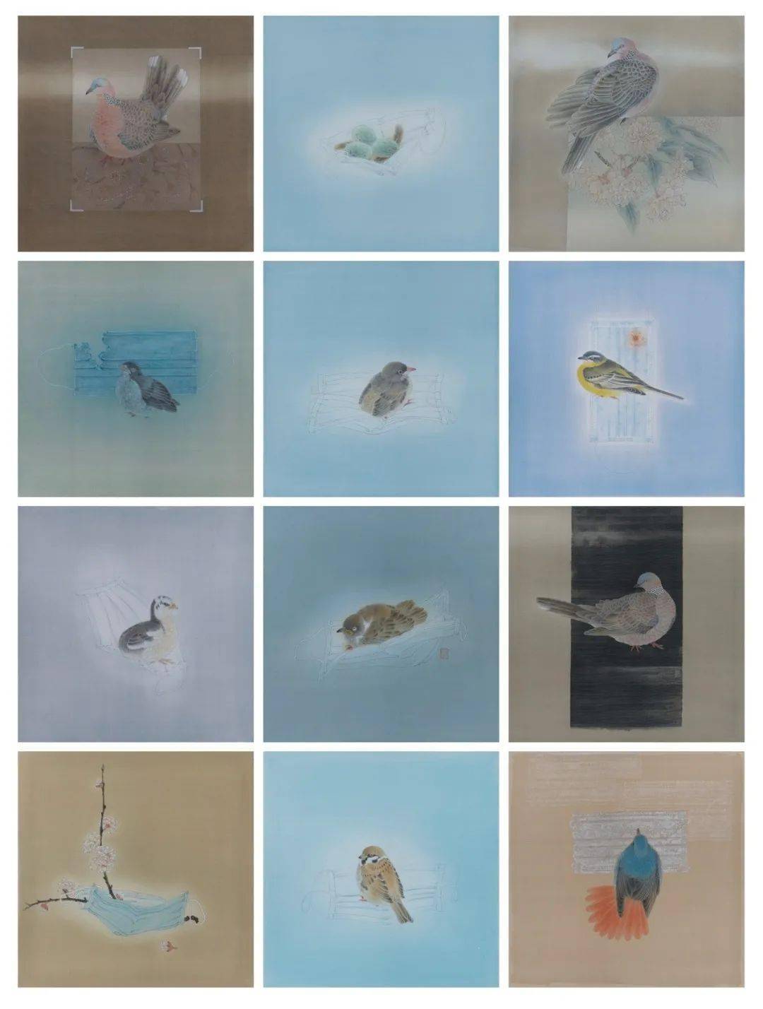 郑海的工笔禽鸟创作