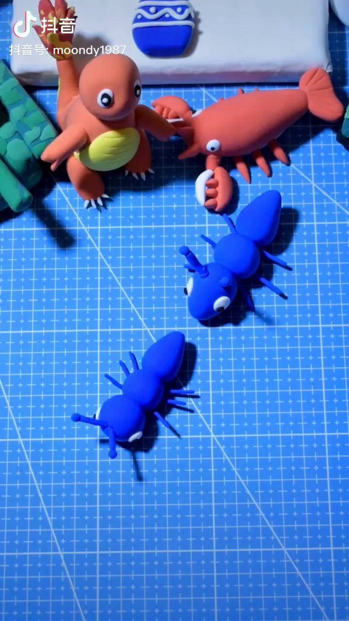 超简单的小蚂蚁,快来学吧粘土 创意美术_粘土_创意_美术