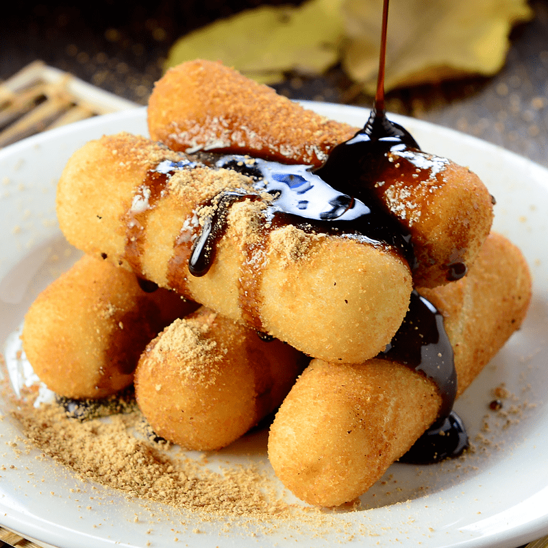 入口绵甜的四川传统小吃——何老幺黄糖,手工糍粑