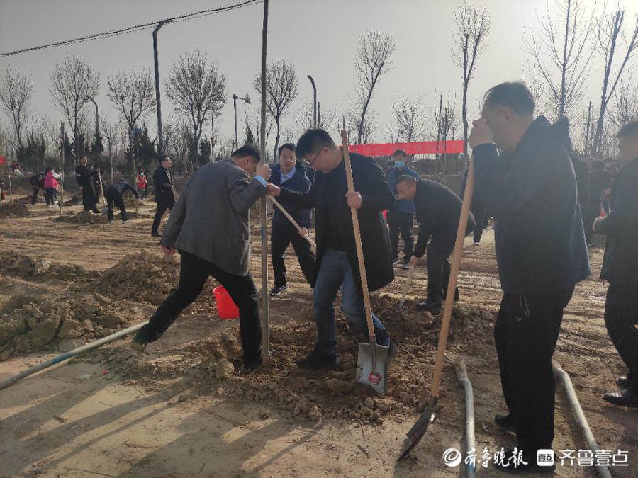 为美丽家园添新绿阳谷县大布乡开展义务植树活动