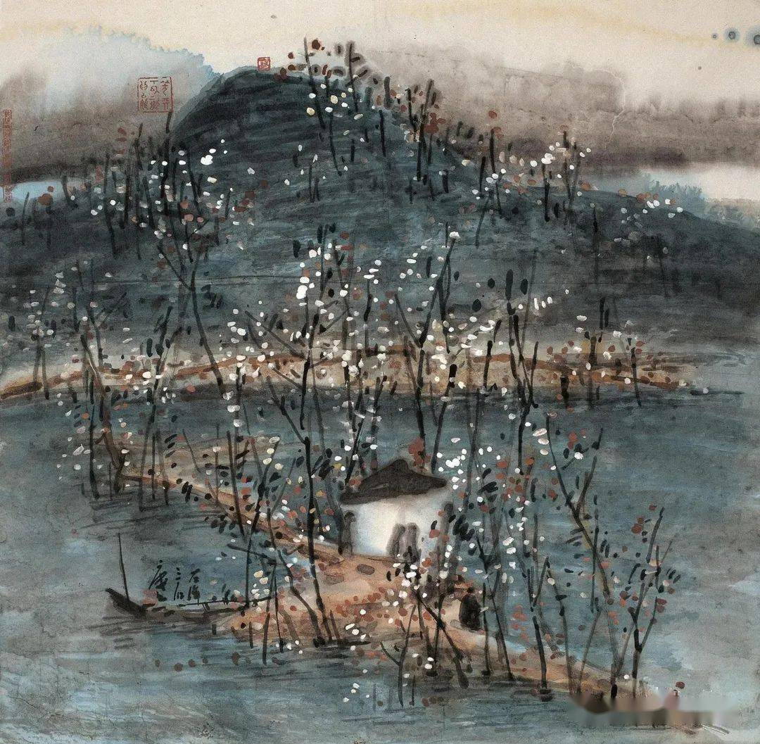 曾宓山水画黑密圆柔浑厚华润虚和静幽