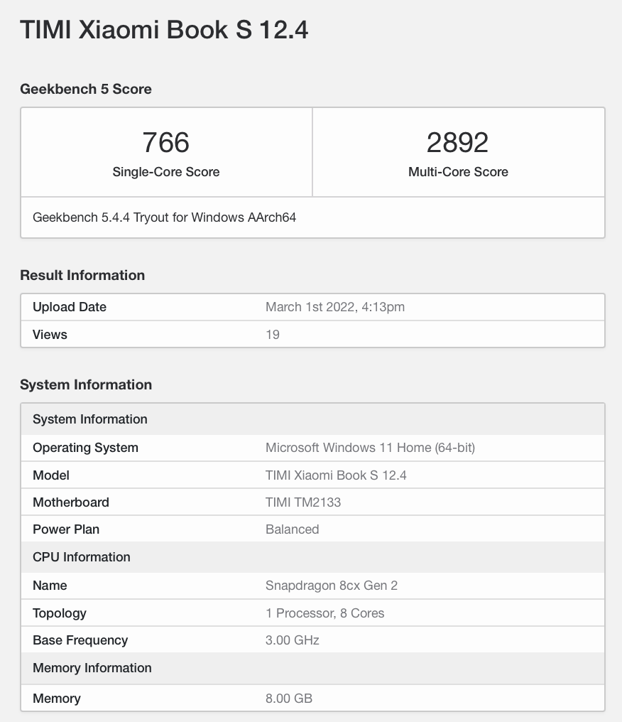 Book|小米笔记本 S 12.4 曝光：搭载骁龙 8cx Gen2