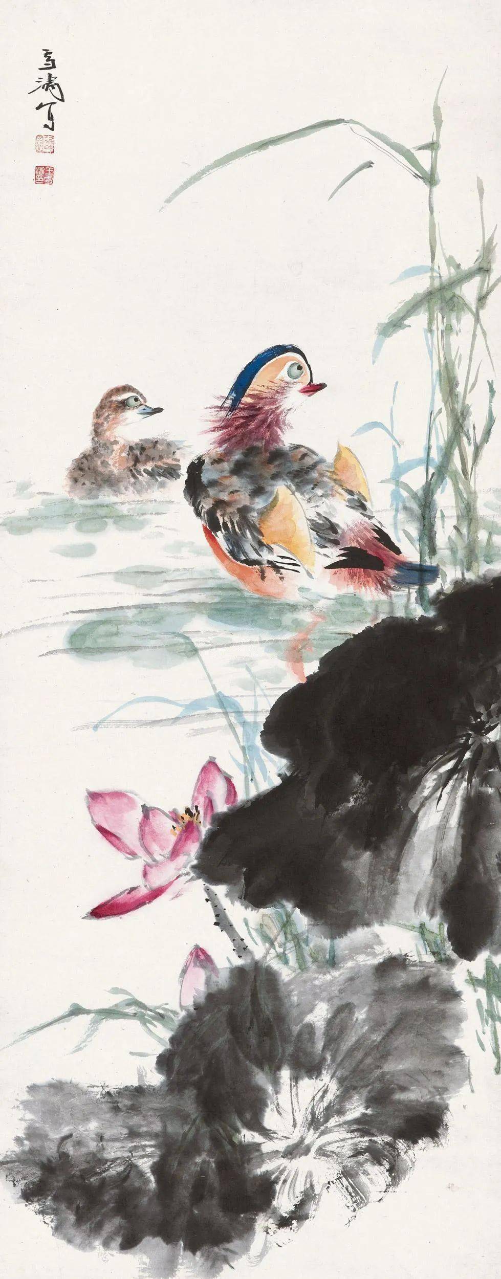 春光中觅诗意国画里赏鸳鸯