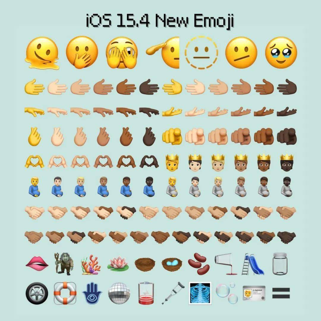 妈妈|【系统】iPhone口罩解锁来了 正式版iOS15.4推送 新增男妈妈等表情