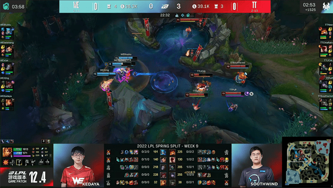 团战|LOL-LPL：Frigid临危上场怒抢大龙，TT让一追二2-1逆转WE