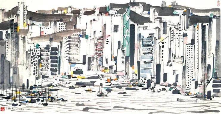 吴冠中画香港,美醉了_芥子园_画谱_中国
