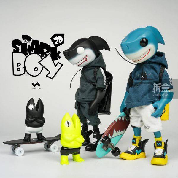 系列|J.T STUDIO 8”2GO 系列 小屁鯊 狂暴黑鯊 聯名可動人偶