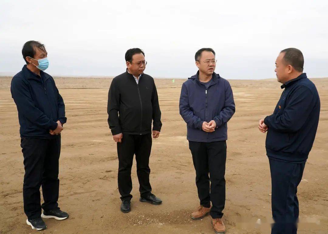 金塔县委书记李炯芳调研指导春季植树造林绿化工作