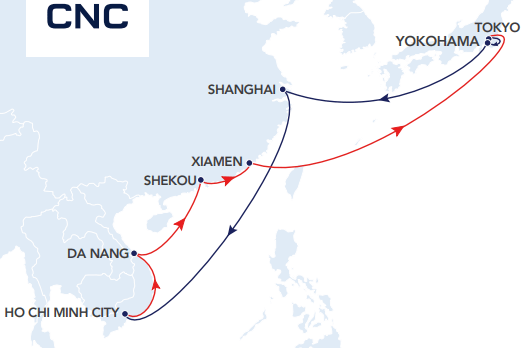 恒峰娱乐appCNC 启动连接日本中国和越南的新服务(图1)